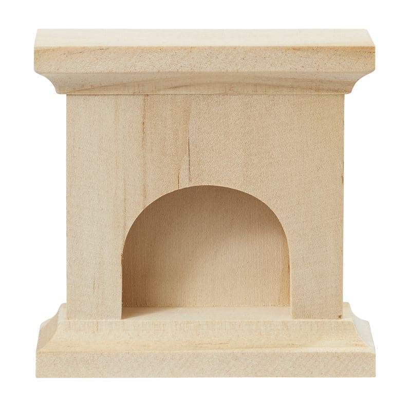 Kamin aus Holz als Wichteltür Zubehör - Damit der Wichtel es auch immer schön warm hat.