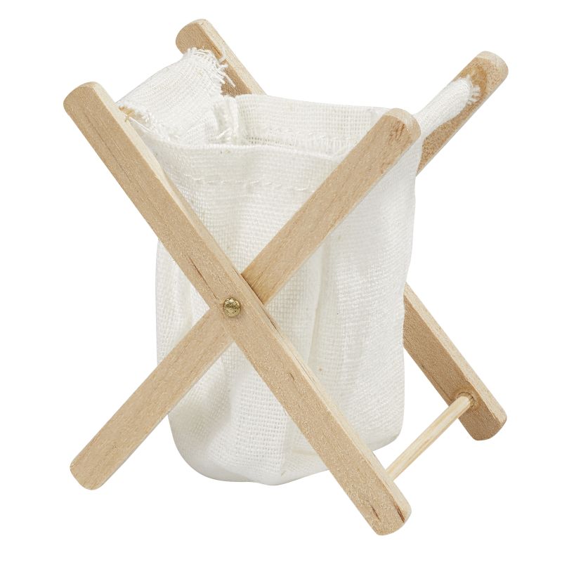 Wäschesack mit Gestell - ca. 4,5 - 4,7 x 5,2 cm - Wichteltür Zubehör