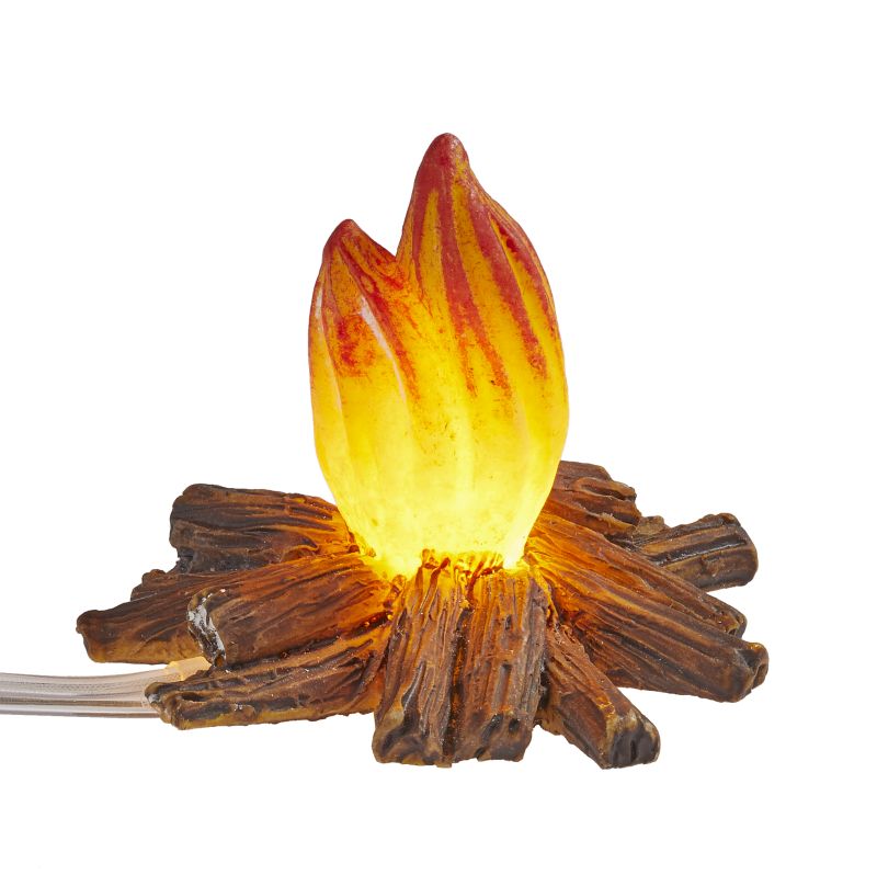 Feuerstelle mit Beleuchtung als Dekoratives Zubehör für die Wichteltür