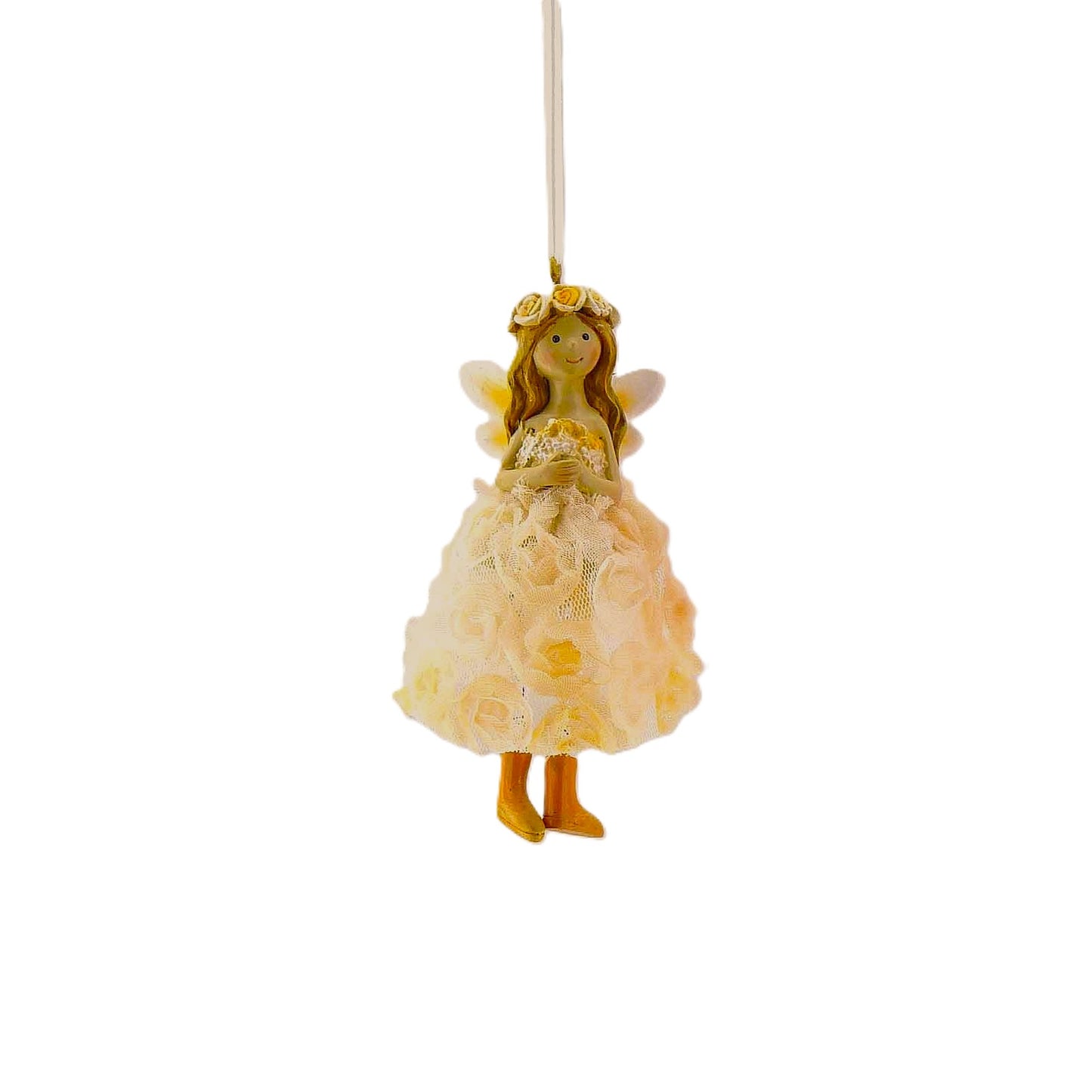 Elfe im Rosenkleid zum hinhängen in 2 Farben erhältlich.
Maße: Höhe ca 10 cm + Hänger
Material: Polyresin, Stoff, Metall
Farben: rosa, apricot
Lieferumfang: 1 Elfe in der ausgesuchten Farbe