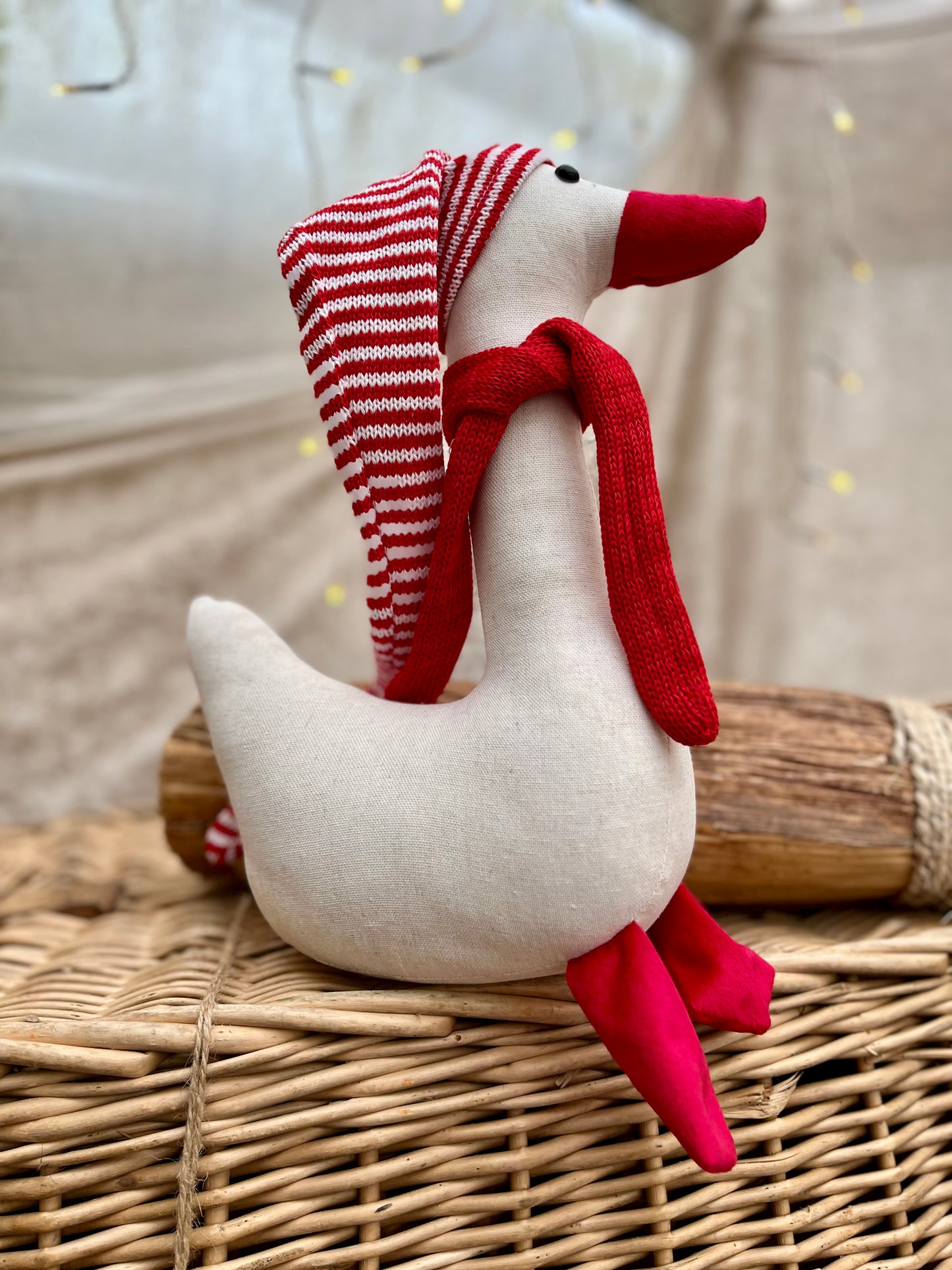 Weihnachtsgans - groß - 30 cm - Weihnachtsdekoration