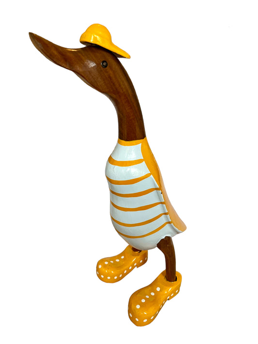 Ente mit Hut und Stiefeln in gelb - Höhe 40 cm