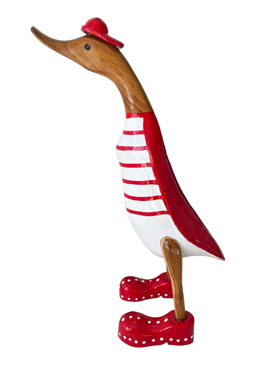 Strandente mit Cap und Schuhen rot ca. 40 cm