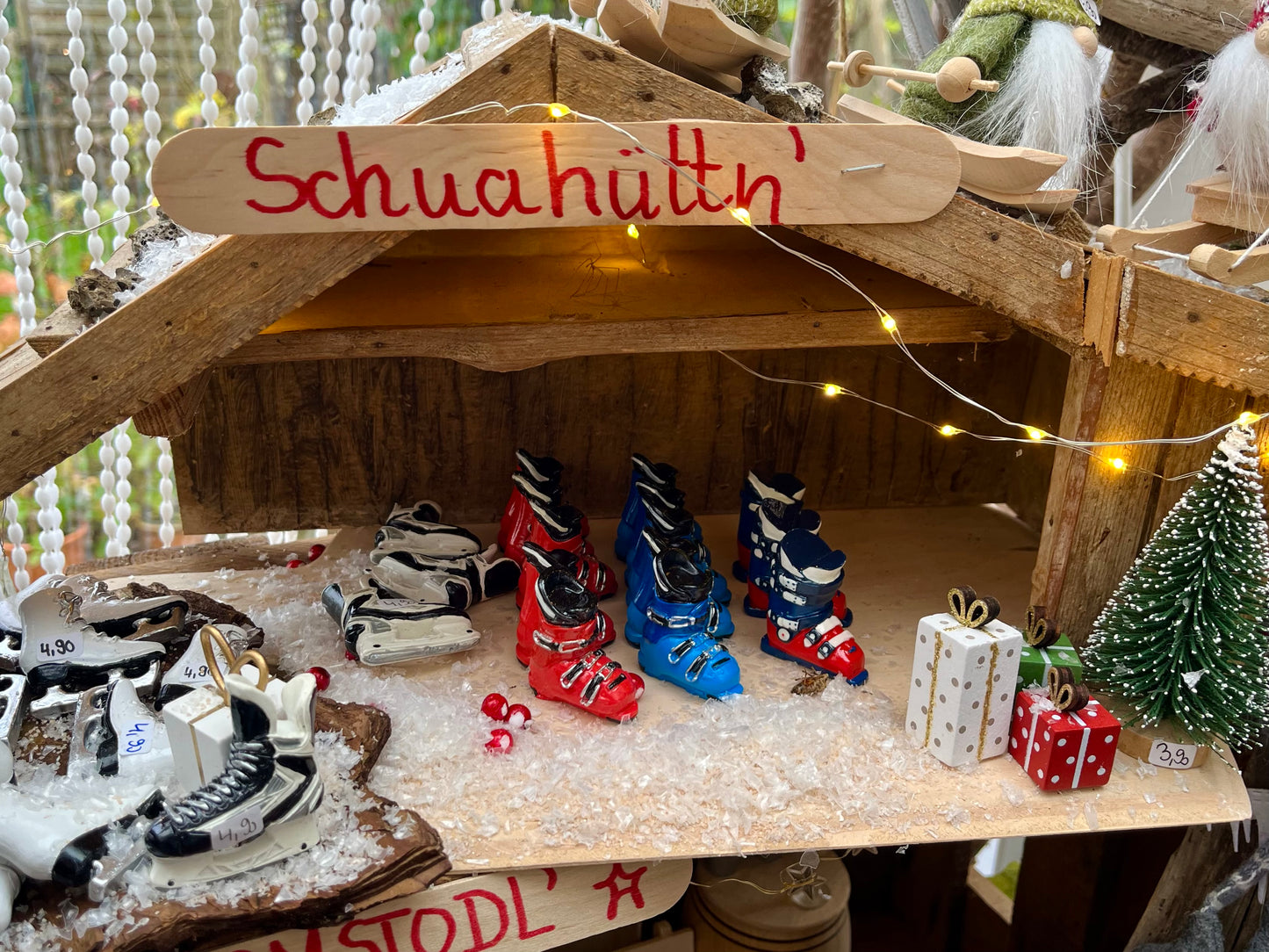 Skistiefel - rot - 4 cm - Wichteltür Zubehör