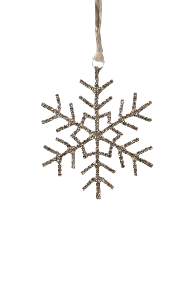 Schneeflocke - zum Hängen - Metall - silber - ca. 8,5 x 9,0 cm