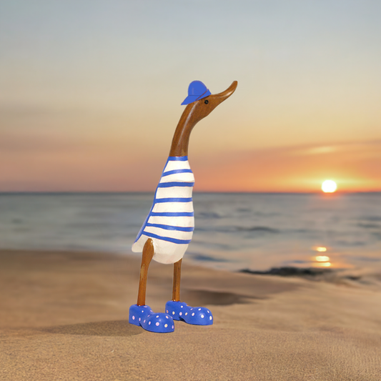 Strandente mit Cap und Schuhen blau ca. 40 cm