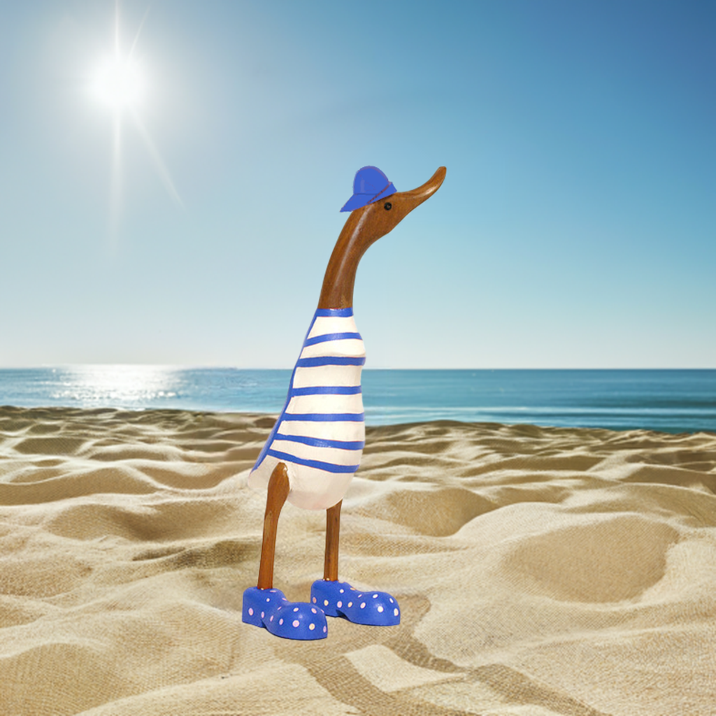 Strandente mit Cap und Schuhen blau ca. 40 cm