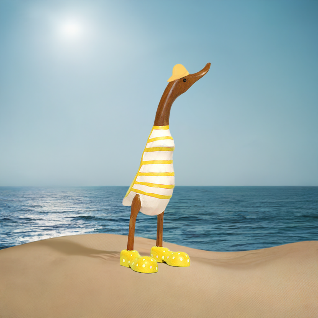 Strandente mit Cap und Schuhen gelb ca. 40 cm