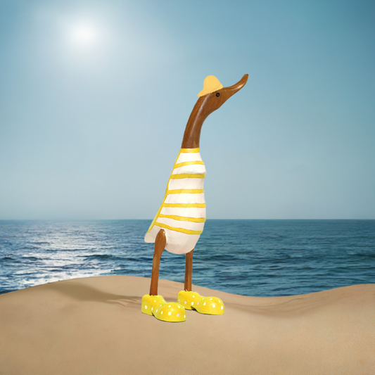 Strandente mit Cap und Schuhen gelb ca. 40 cm