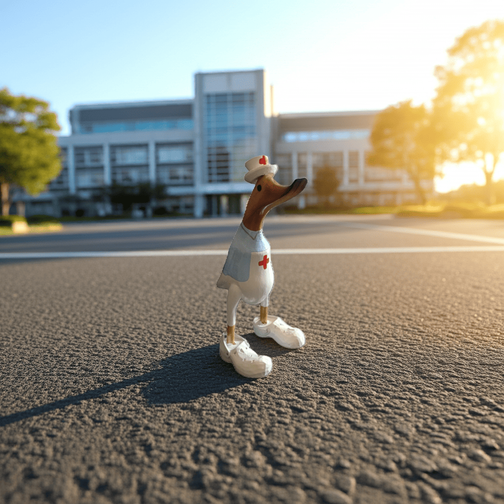 Ente Krankenschwester in weiß - Höhe ca. 25 cm. Wunderschöne Deko aus Bambuswurzel. Jedes Teil handgefertigt und ein Unikat aus Bali. Ein Hingucker für Drinnen und Draußen.