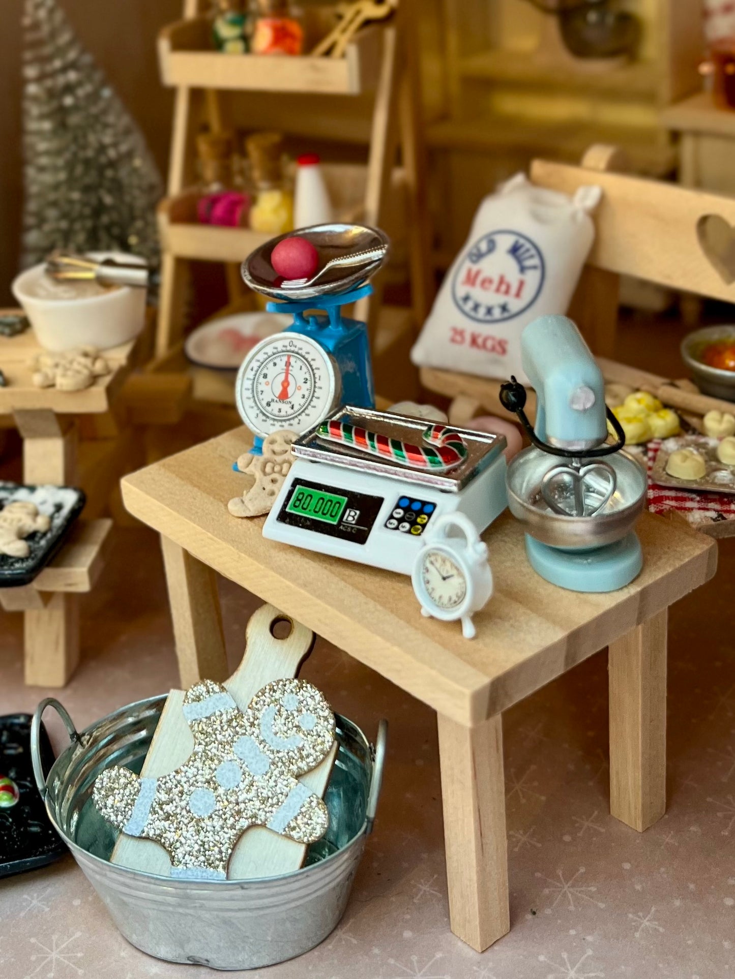 Waage - 2,5 x 2,8 x 1,1 cm - Zubehör Wichteltür