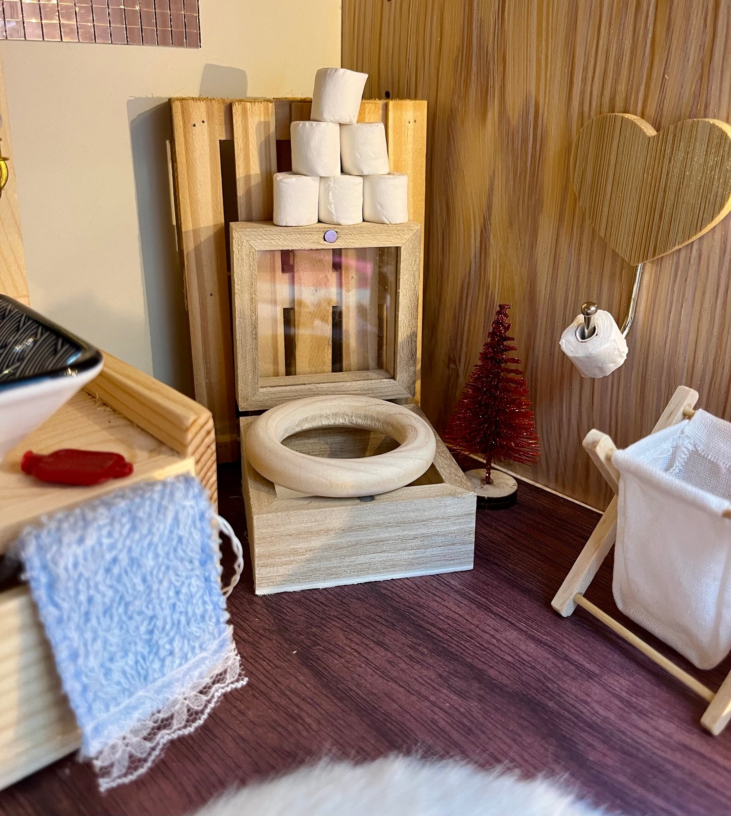 10 St. Toilettenpapier ca. 1 cm - Zubehör Wichteltür