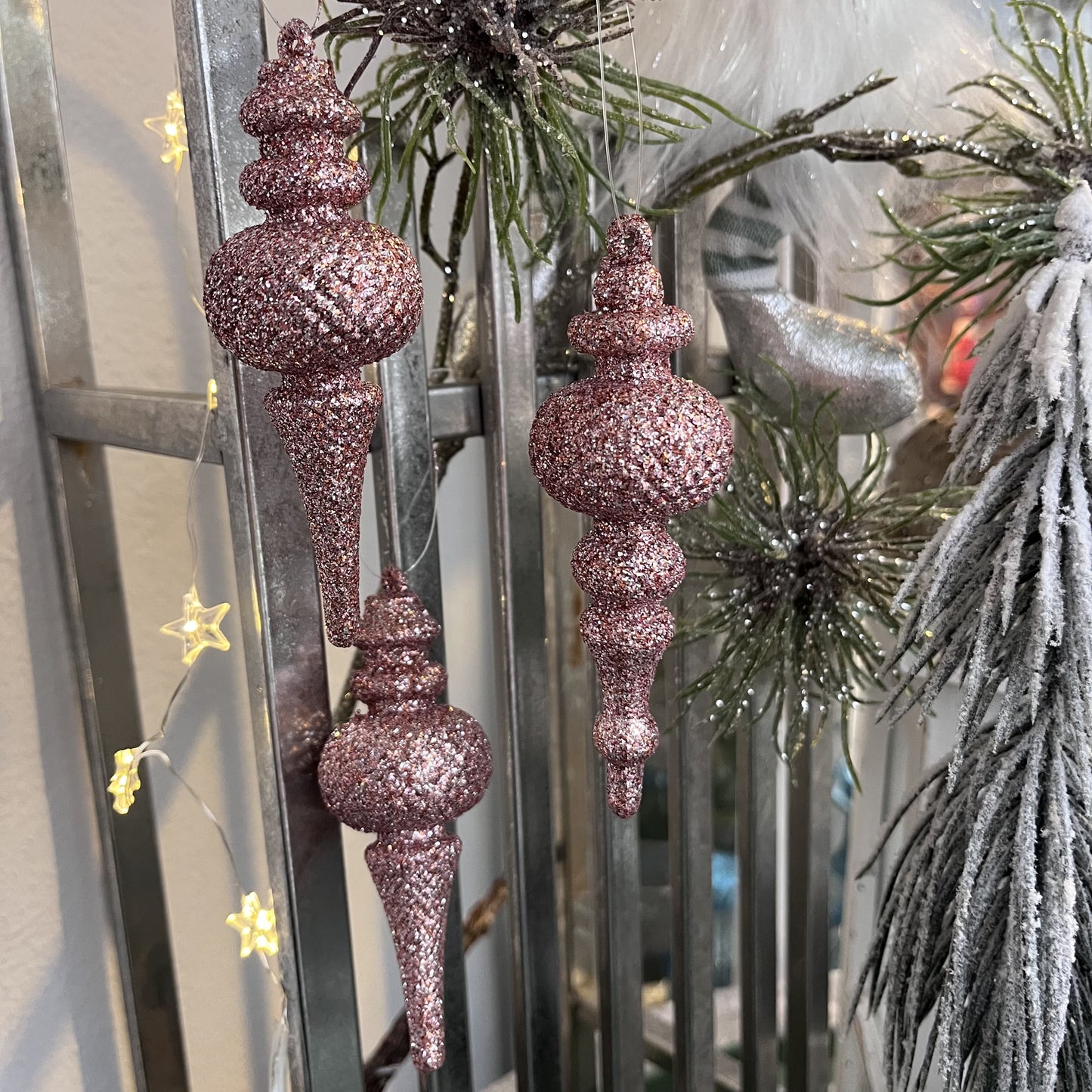 3-teiliges Set „Ornament“ - champagner od. rosa - ca. 10cm - Material Kunststoff