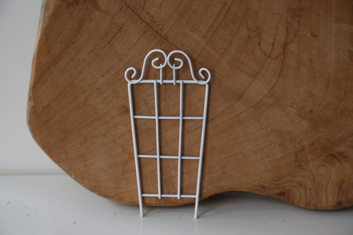 Spalier - Metall - weiß - 6 x 12,5 cm - Wichteltür Zubehör - Wichteltüren - s'Wichtal - Bernd Borowicz