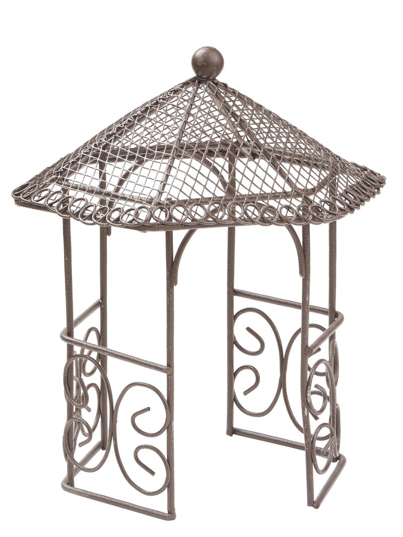 Pavillon - Metall - braun - H 14 cm - Wichteltür Zubehör - Wichteltüren - s'Wichtal - Bernd Borowicz