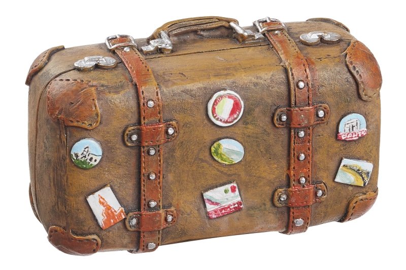 Koffer "Reif für die Insel" - Polyresin - braun - Wichteltür Zubehör - Wichteltüren - s'Wichtal