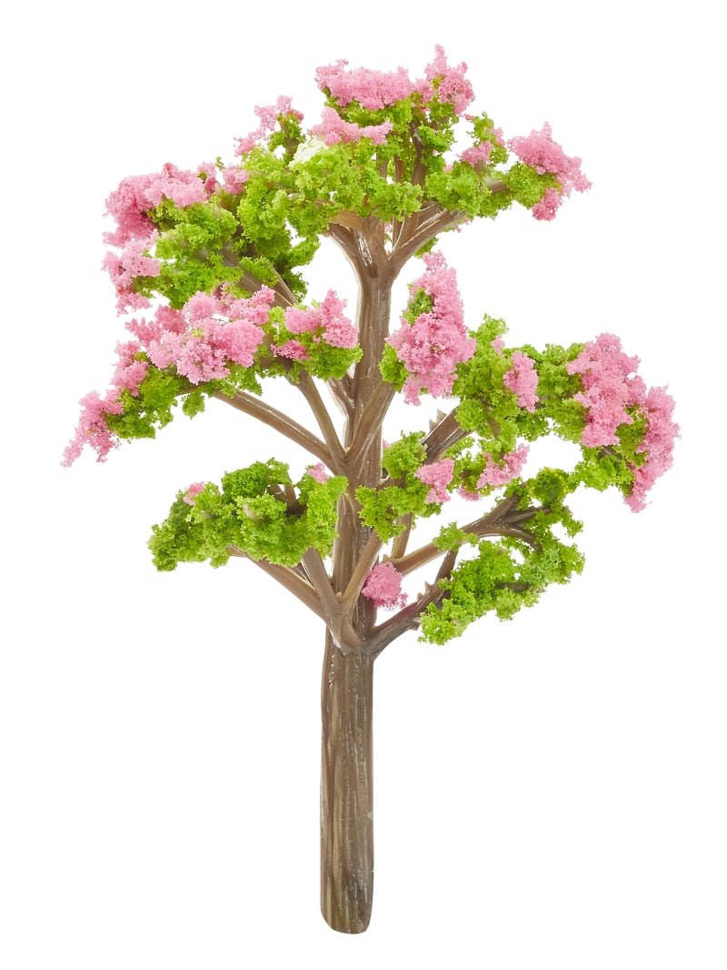 Baum - blühend - grün - rosa - ca. 5,5 cm - Wichteltür Zubehör - s´wichtal
