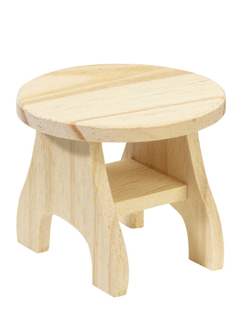 Runder Holztisch - 7 x 6 cm - Möbel - Einrichtung - Wichteltür - Wichtelwelt - s'Wichtal - Bernd Borowicz