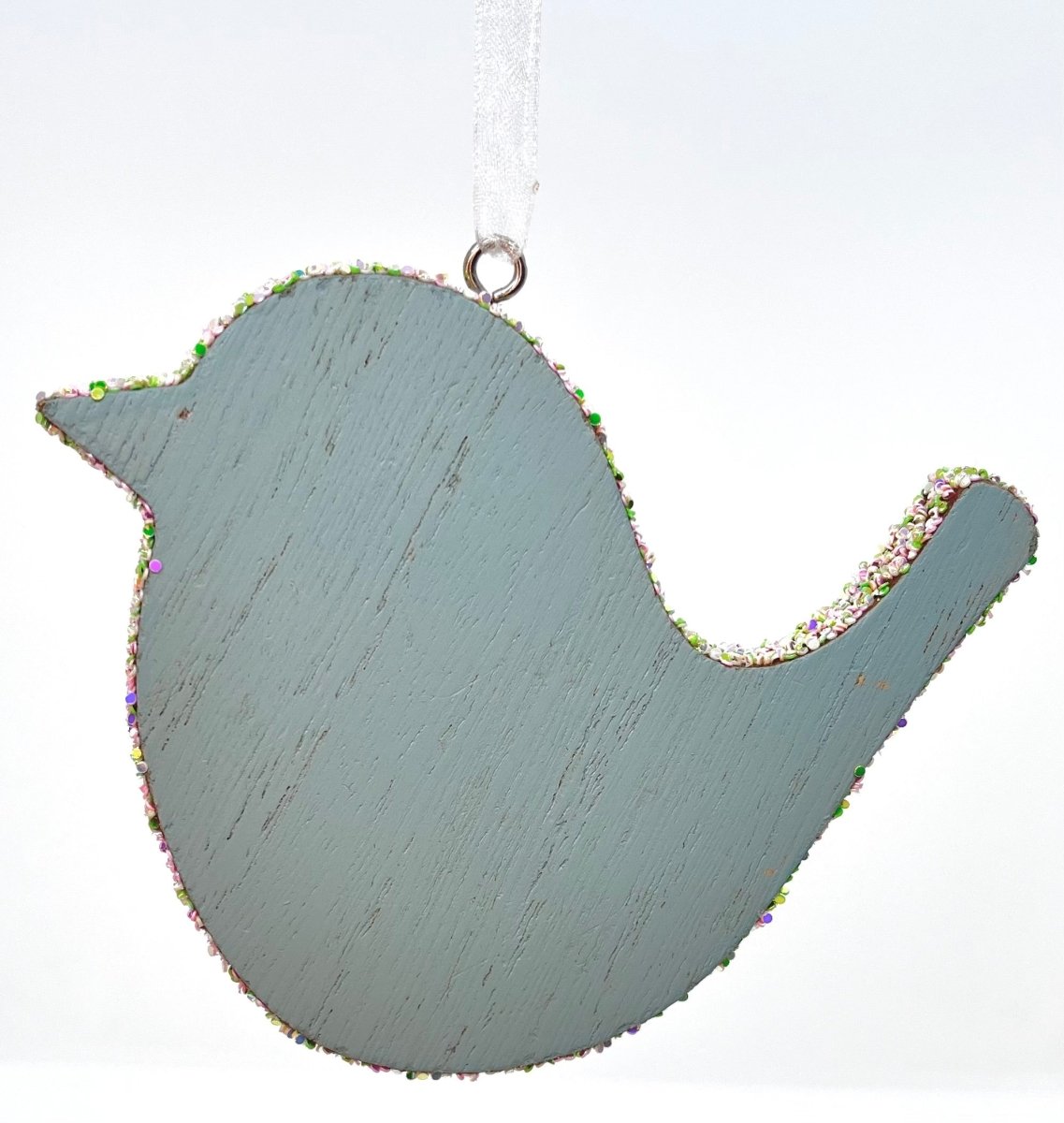 Hängerchen - Vogel mit Glitzerrand - Holz - Dekoration - s'Wichtal - Bernd Borowicz