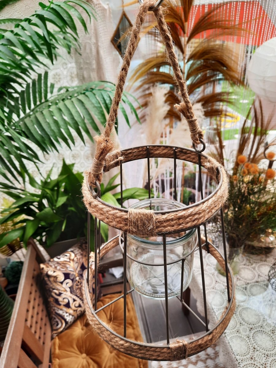 Dekoration - Laterne - mit Glas - zum Hängen - Frühjahr - Sommer - Saison - s'Wichtal