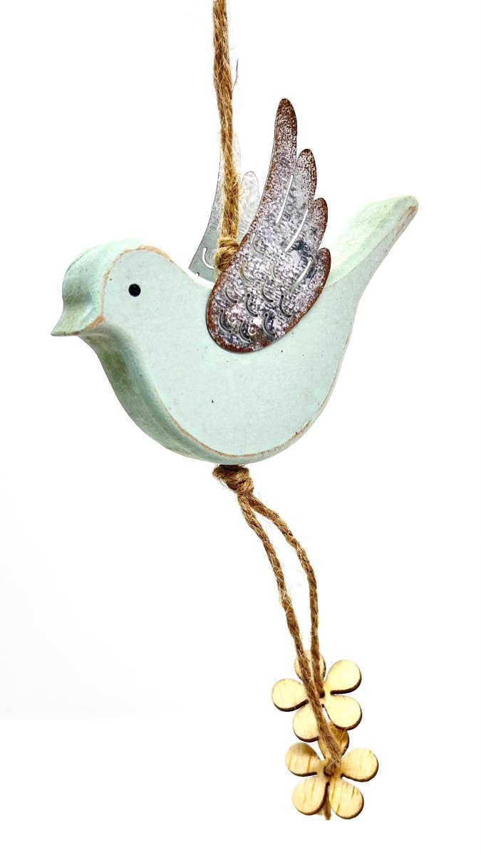 Hängerchen - Holzvogel mit Metallflügeln - Dekoration - Frühjahrsdekoration - Accessoires für euer Zuhause - s'Wichtal - Bernd Borowicz