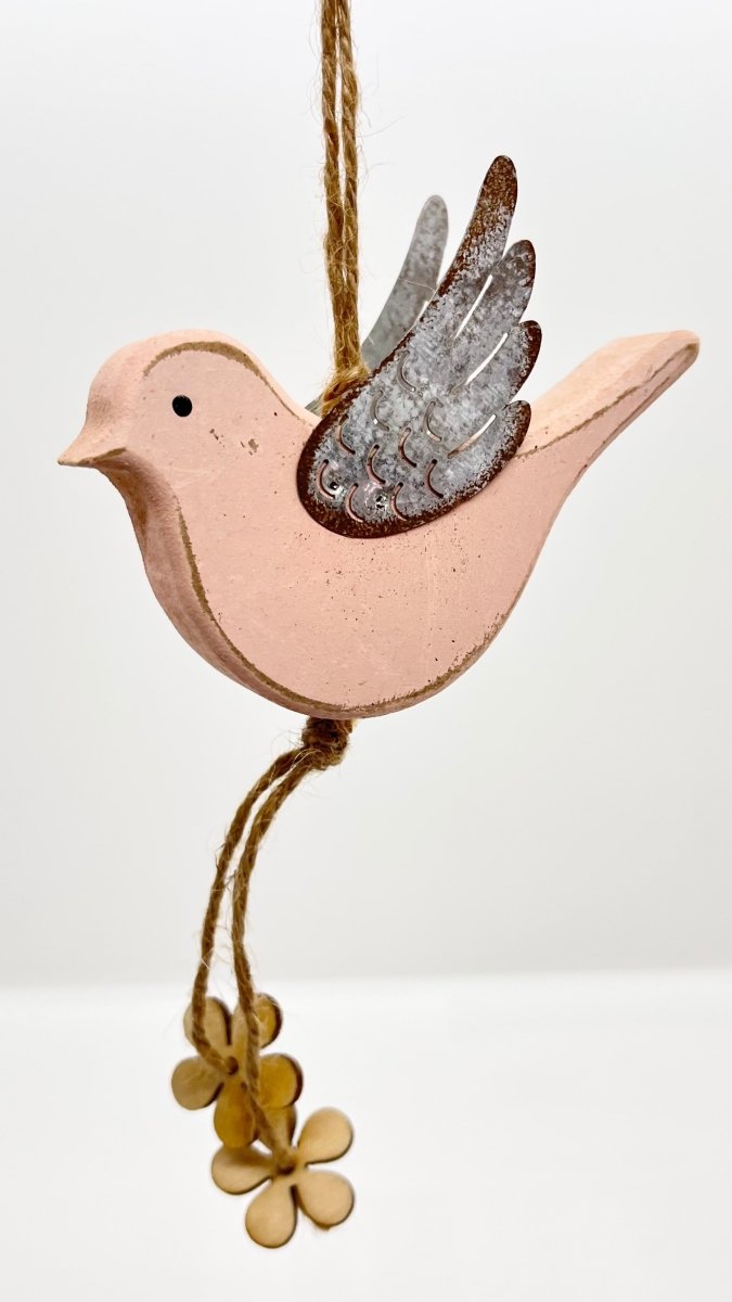 Hängerchen - Holzvogel mit Metallflügeln - Dekoration - Frühjahrsdekoration - Accessoires für euer Zuhause - s'Wichtal - Bernd Borowicz