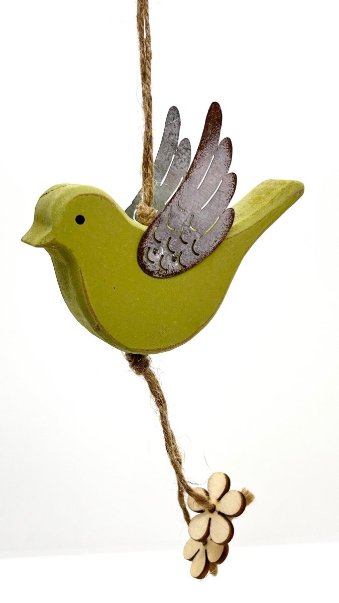 Hängerchen - Holzvogel mit Metallflügeln - Dekoration - Frühjahrsdekoration - Accessoires für euer Zuhause - s'Wichtal - Bernd Borowicz