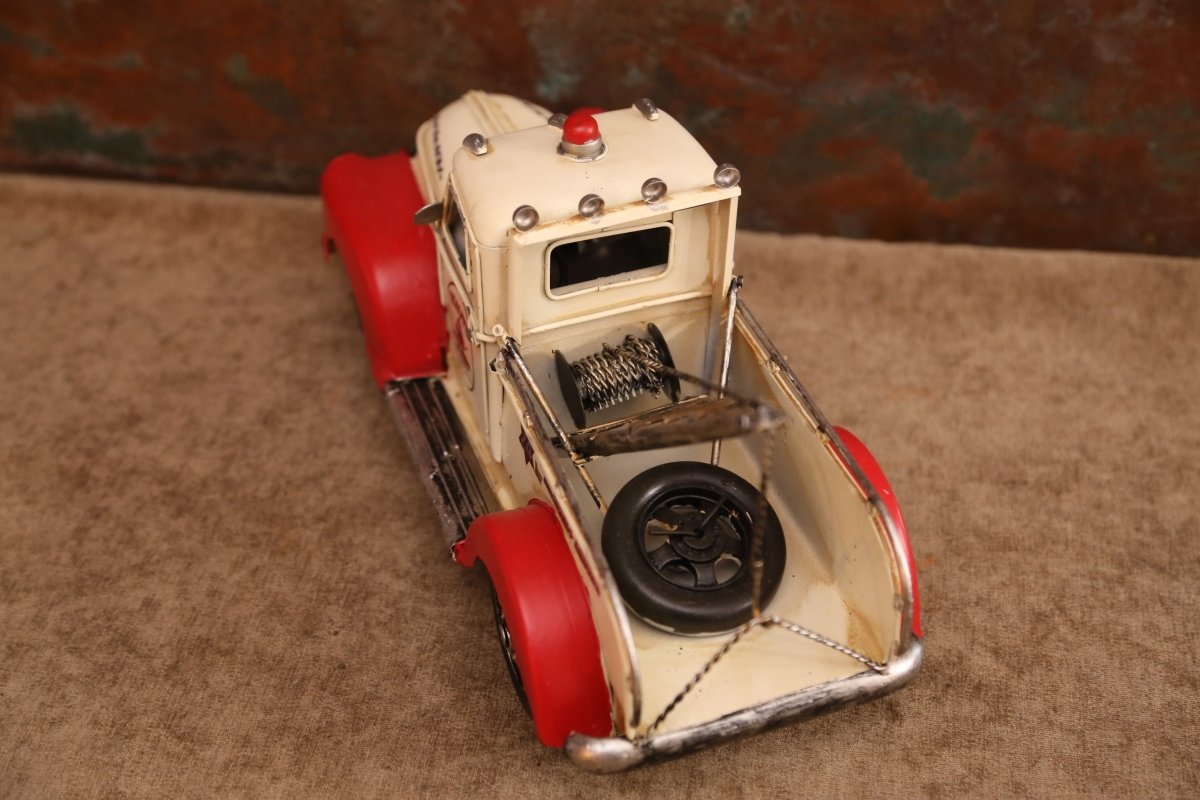 Abschleppwagen - US Car - Shabby Chic - rot / creme - Clayre & Eef - AU0034 - S´Wichtal - Bernd Borowicz
