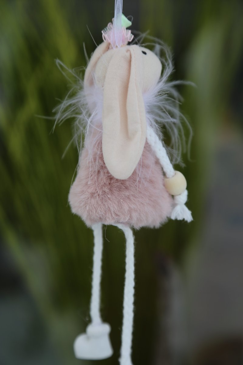 Fellhase - Stoff - natur-rosé - zum Hängen - H 10 cm - S´Wichtal - Bernd Borowicz