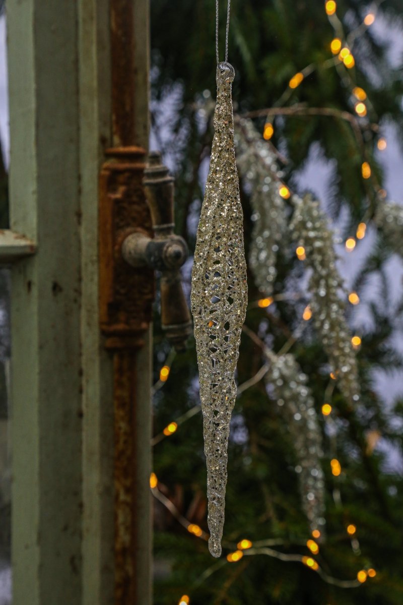 Tropfen - Glimmer - Glas - gebrochen - zum Hängen - L 23 cm - S´Wichtal - Bernd Borowicz