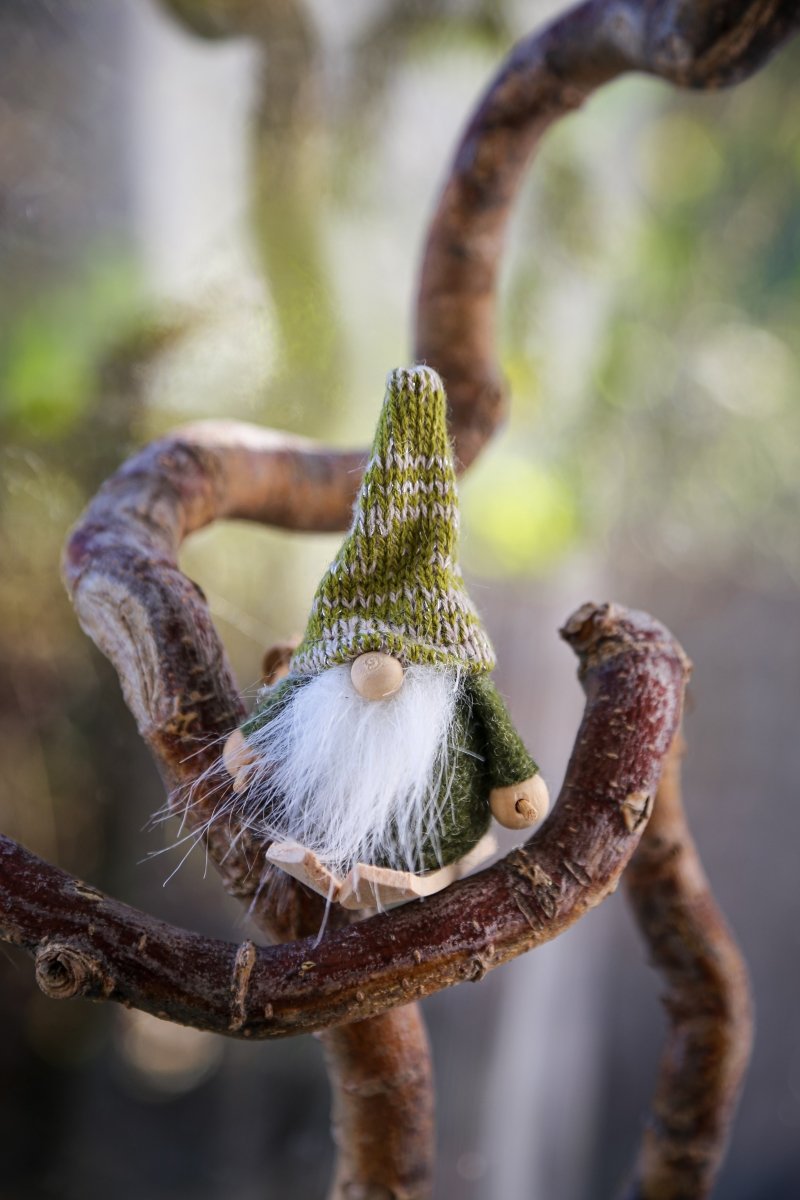 Wichtel - Ski - weißer Bart - grün - 2-fach sortiert - ca. 10 cm - S´Wichtal - Bernd Borowicz