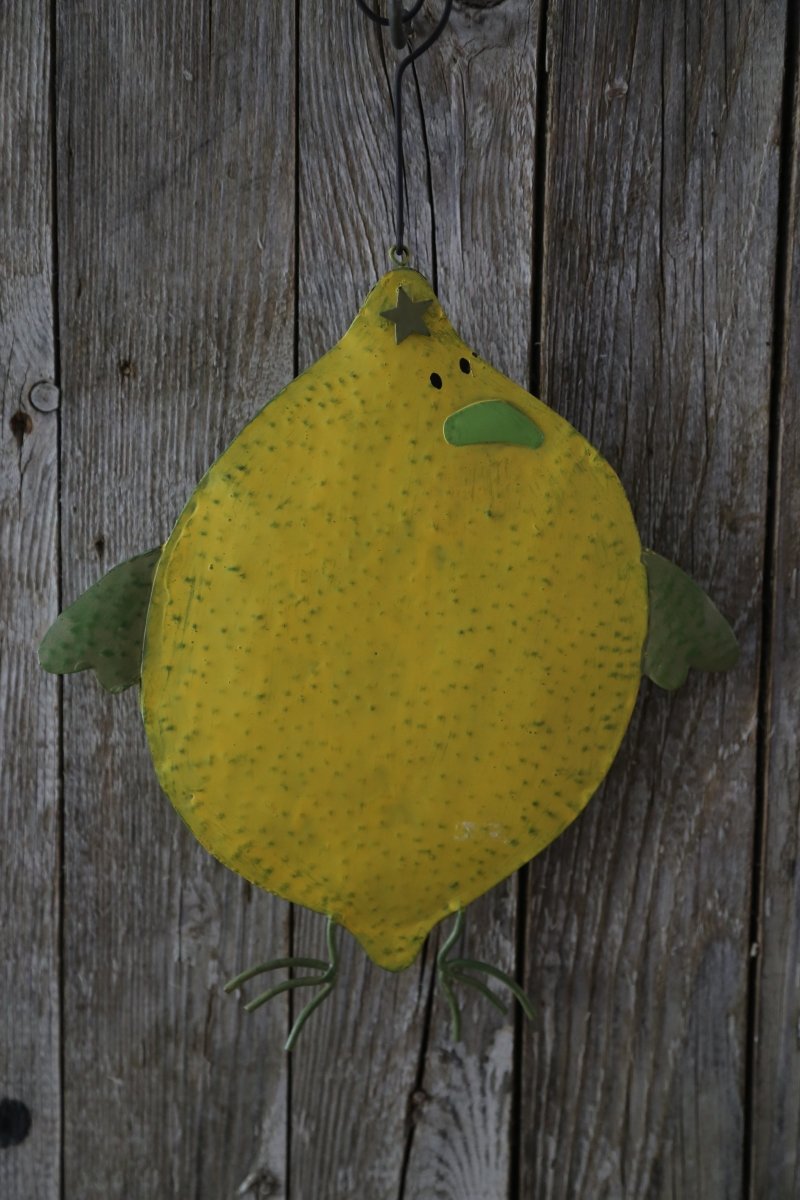 Zitrone - Blech - zum Hängen - B 18,5 cm x H 29,0 cm - s´Wichtal