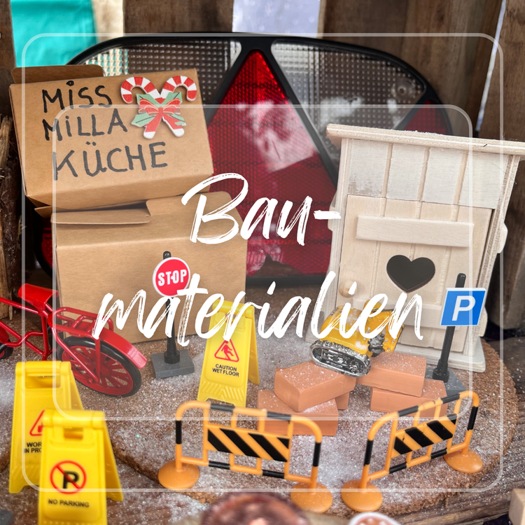 Wichteltür Baumaterialien und Baustelle