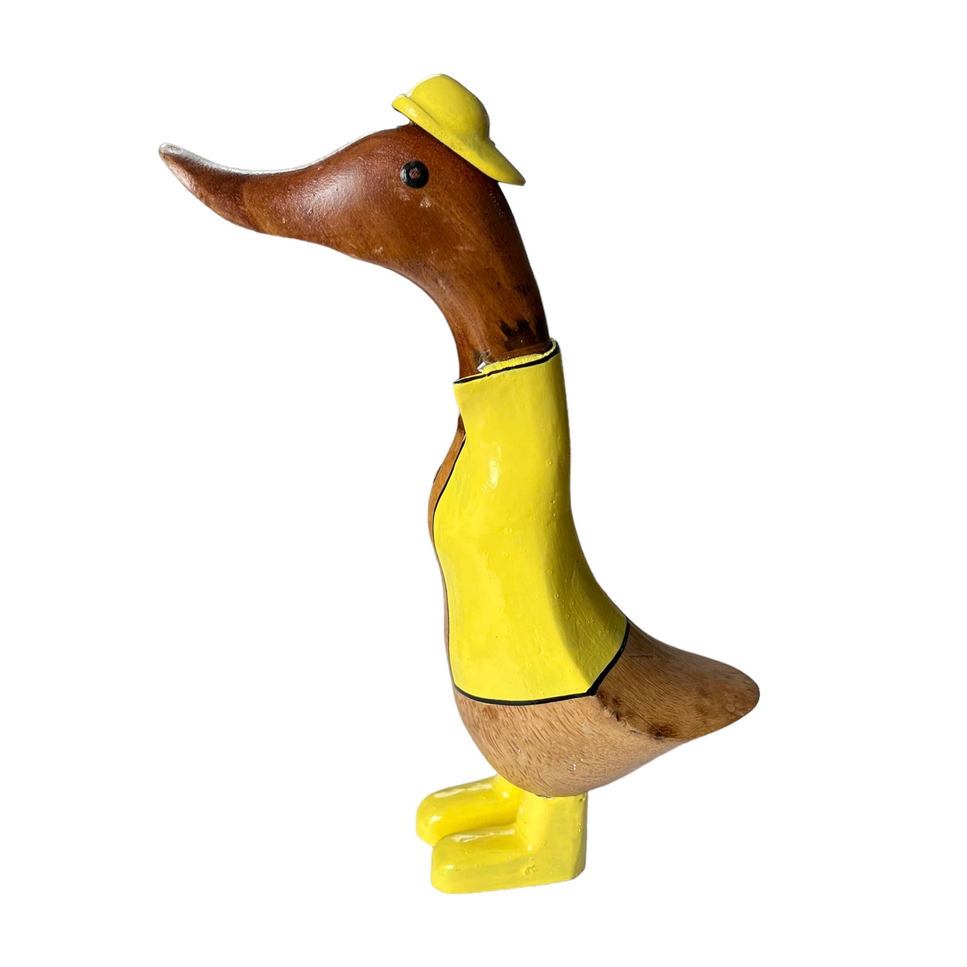 Ente Waterkant mit Hut und Stiefel - gelb - H 22 cm