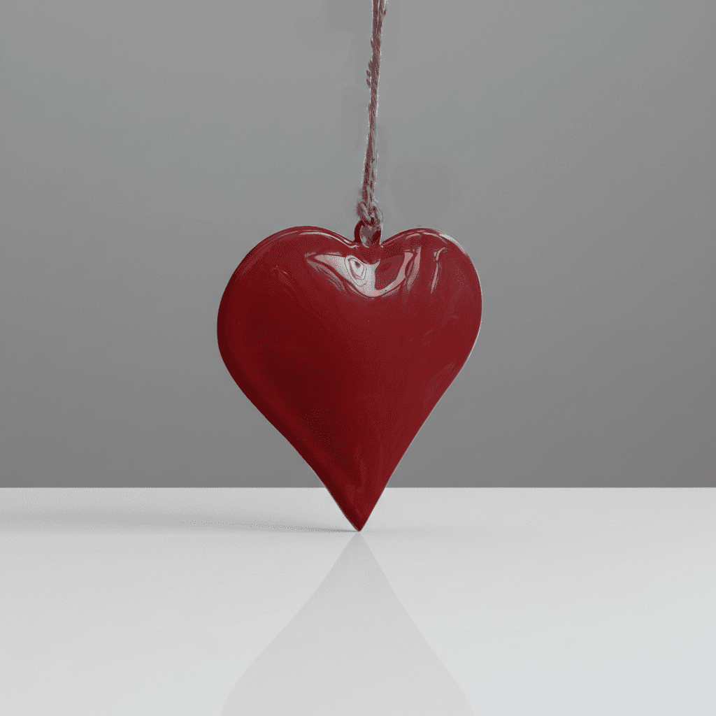 Diesen Herzhänger aus Enamel Lack gibt es 2 verschiedenen Größen. 
Maße: klein 5 x 5 cm (ohne Hänger) - groß 10 x 2 10 cm (ohne Hänger) - Farbe: rot - Material: Metall - 
Lieferumfang: 1 Hänger in der ausgesuchten Größe