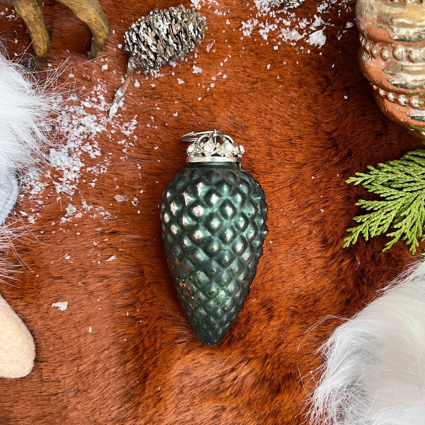 Zapfen - 3 Modelle - zum Hängen - Glas - D 4 cm x H 9 cm