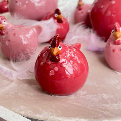 Huhn aus Keramik in 4 Farben und 2 Größen