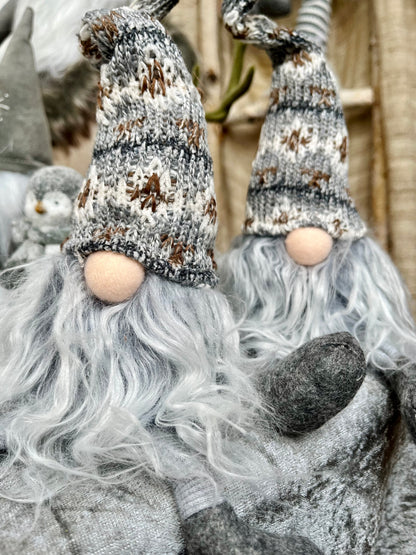 Wichtel - Strickmütze mit Norwegermuster - ca. 40 cm