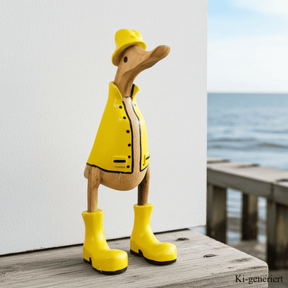 Bambusente "Friese" mit gelbem Friesennerz in gelben Stiefeln und gelbem Cap. Die Bambusente hat eine Höhe von ca. 25 cm
Wunderschöne Deko aus Bambuswurzel. Jedes Teil handgefertigt und ein Unikat. Ein Hingucker für Drinnen und Draußen. Zudem stehen die Enten aus Bambus für Familie, Treue Liebe und Holz für Wachstum. So macht es sie dadurch auch zu einem bedeutungsvollen Geschenk für einen lieben Menschen.