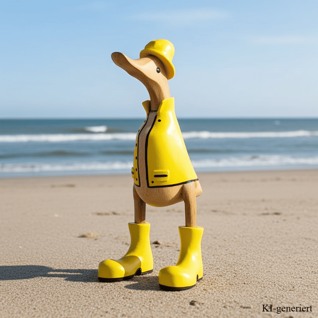 Bambusente "Friese" mit gelbem Friesennerz in gelben Stiefeln und gelbem Cap. Die Bambusente hat eine Höhe von ca. 25 cm
Wunderschöne Deko aus Bambuswurzel. Jedes Teil handgefertigt und ein Unikat. Ein Hingucker für Drinnen und Draußen. Zudem stehen die Enten aus Bambus für Familie, Treue Liebe und Holz für Wachstum. So macht es sie dadurch auch zu einem bedeutungsvollen Geschenk für einen lieben Menschen.