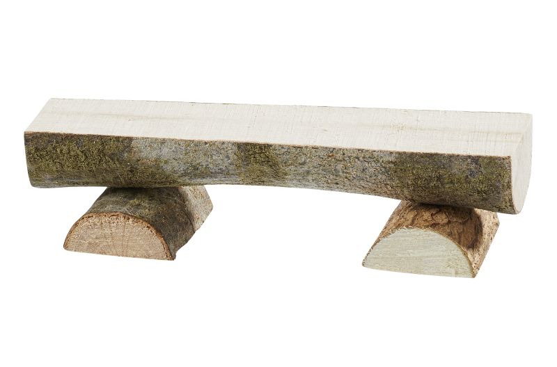 Bank aus Holz als Zubehör für die Wichteltür - Länge ca 8 cm