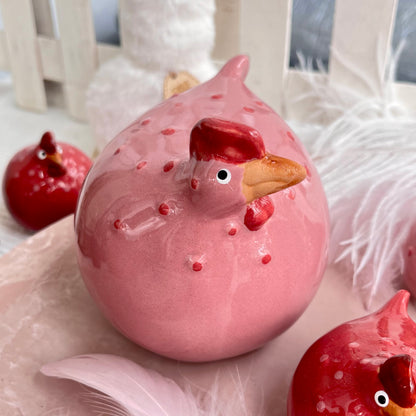 Huhn aus Keramik in 4 Farben und 2 Größen