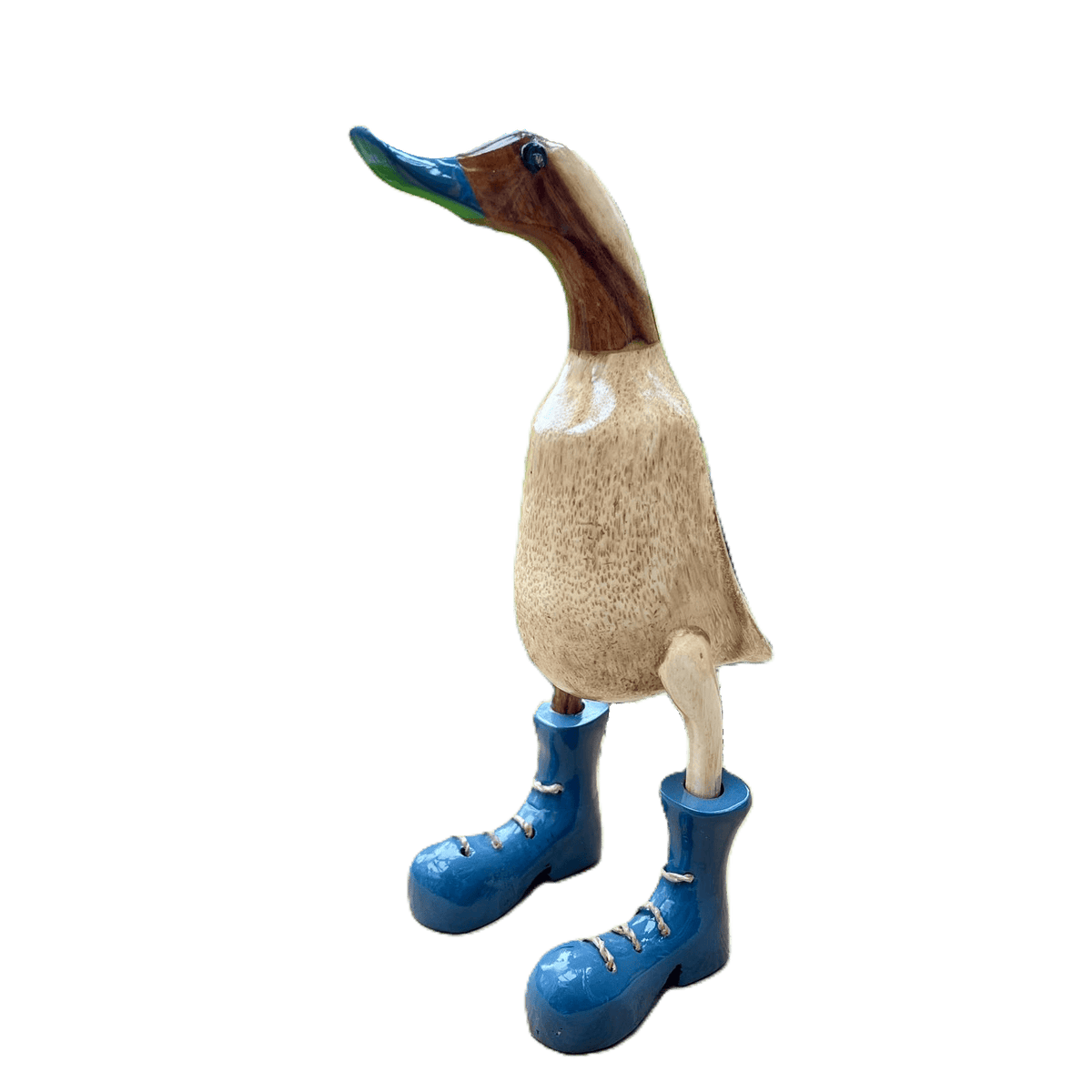 Ente aus Bambus mit grauen Stiefeln, grauen Schnabel und einer Höhe von 25 cm. Jedes Teil handgefertigt und ein Unikat. Ein wunderschöner Deko Hingucker für Drinnen und Draußen.
Zudem stehen die Enten aus Bambus für Familie, Treue & Liebe und Holz für Wachstum. So macht es sie dadurch auch zu einem bedeutungsvollen Geschenk für einen lieben Menschen.
Ente mit Stiefeln / grau
Farbe: natur / grau
Material: Bambus
Maße: Höhe 25 cm
Ursprung: Indonesien