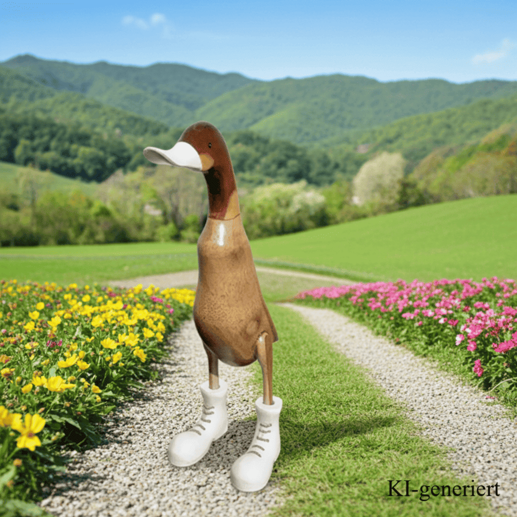 Ente aus Bambus mit weißen Stiefeln, weißem Schnabel und einer Höhe von 25 cm. Jedes Teil handgefertigt und ein Unikat. Ein Deko Hingucker für Drinnen und Draußen. Zudem stehen die Enten aus Bambus für Familie, Treue & Liebe und Holz für Wachstum. So macht es sie dadurch auch zu einem bedeutungsvollen Geschenk für einen lieben Menschen.
Ente mit Stiefeln / weiß
Farbe: natur / weiß
Material: Bambus / Holz
Maße: Höhe 25 cm
Ursprung: Indonesien
