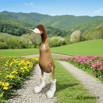 Ente aus Bambus mit weißen Stiefeln, weißem Schnabel und einer Höhe von 25 cm. Jedes Teil handgefertigt und ein Unikat. Ein Deko Hingucker für Drinnen und Draußen. Zudem stehen die Enten aus Bambus für Familie, Treue & Liebe und Holz für Wachstum. So macht es sie dadurch auch zu einem bedeutungsvollen Geschenk für einen lieben Menschen.
Ente mit Stiefeln / weiß
Farbe: natur / weiß
Material: Bambus / Holz
Maße: Höhe 25 cm
Ursprung: Indonesien