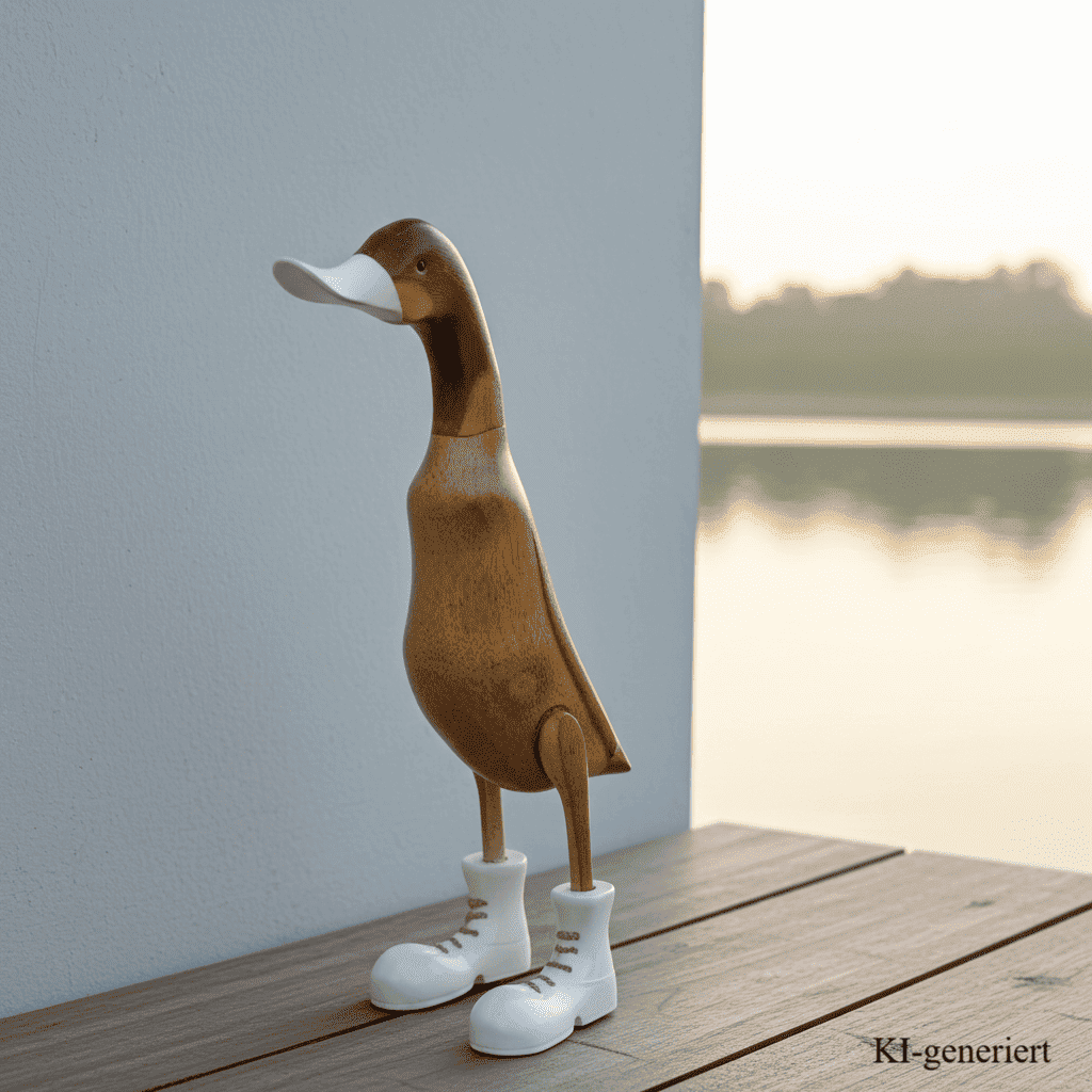 Ente aus Bambus mit weißen Stiefeln, weißem Schnabel und einer Höhe von 25 cm. Jedes Teil handgefertigt und ein Unikat. Ein Deko Hingucker für Drinnen und Draußen. Zudem stehen die Enten aus Bambus für Familie, Treue & Liebe und Holz für Wachstum. So macht es sie dadurch auch zu einem bedeutungsvollen Geschenk für einen lieben Menschen.
Ente mit Stiefeln / weiß
Farbe: natur / weiß
Material: Bambus / Holz
Maße: Höhe 25 cm
Ursprung: Indonesien