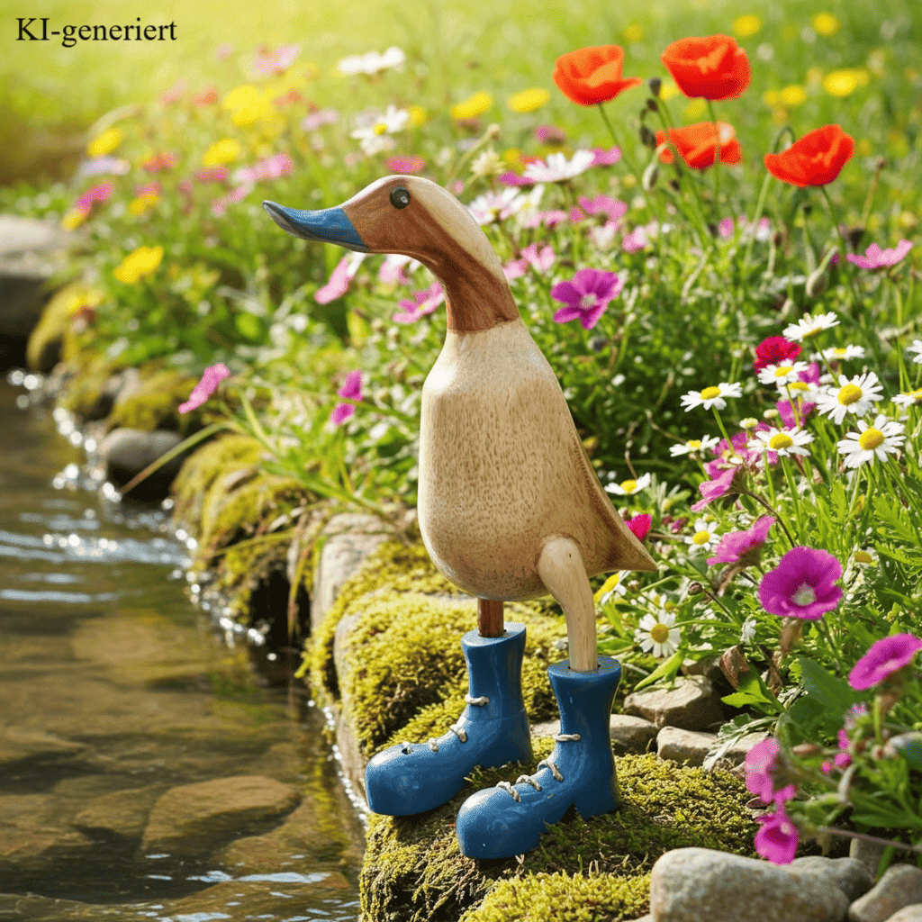 Ente aus Bambus mit grauen Stiefeln, grauen Schnabel und einer Höhe von 25 cm. Jedes Teil handgefertigt und ein Unikat. Ein wunderschöner Deko Hingucker für Drinnen und Draußen.
Zudem stehen die Enten aus Bambus für Familie, Treue & Liebe und Holz für Wachstum. So macht es sie dadurch auch zu einem bedeutungsvollen Geschenk für einen lieben Menschen.
Ente mit Stiefeln / grau
Farbe: natur / grau
Material: Bambus
Maße: Höhe 25 cm
Ursprung: Indonesien