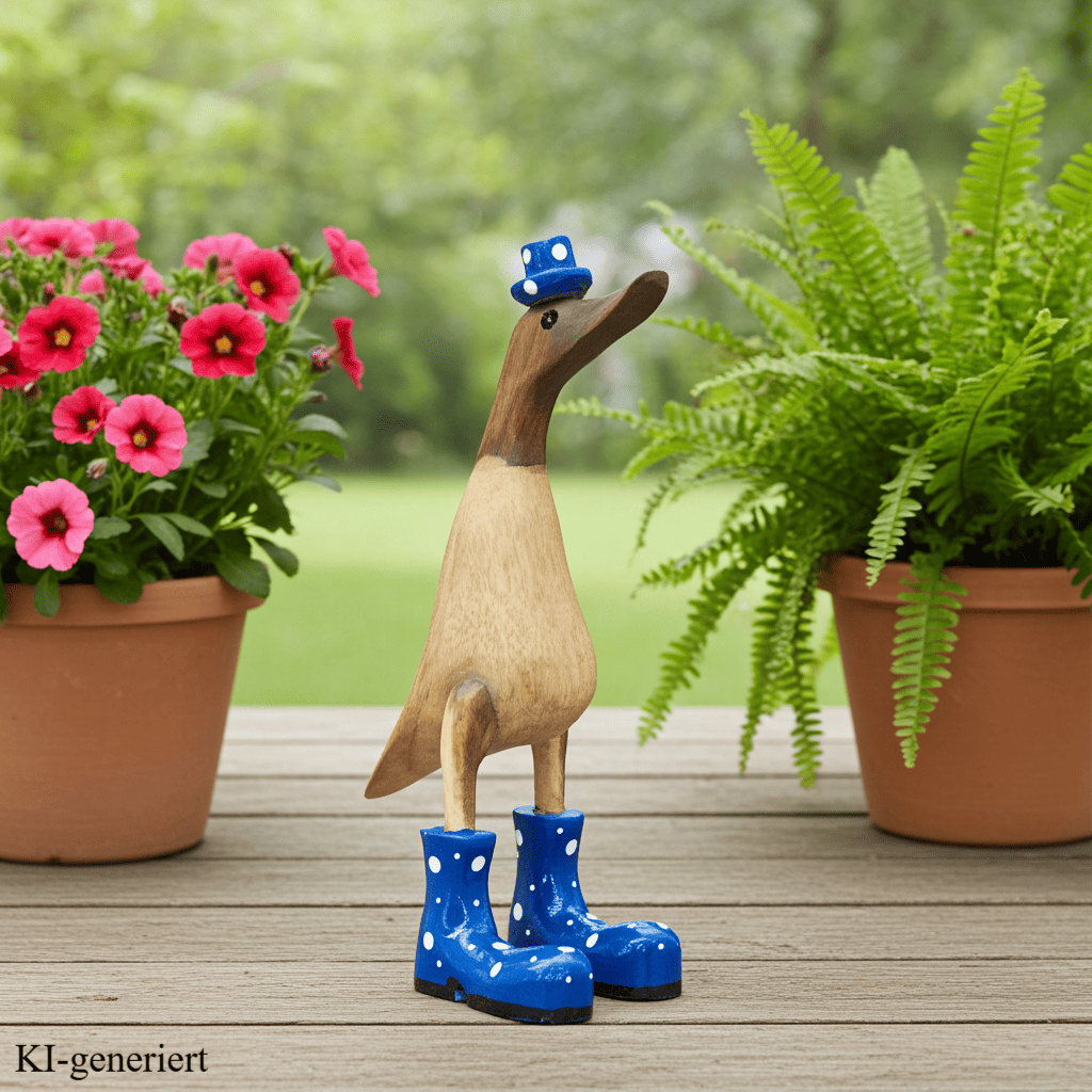 Ente aus Bambus mit blauen Stiefeln und Hut in einer Höhe von ca. 25 cm.
Jedes Teil handgefertigt und ein Unikat. Ein Deko Hingucker für Drinnen und Draußen. Zudem stehen die Enten aus Bambus für Familie, Treue & Liebe und Holz für Wachstum. So macht es sie dadurch auch zu einem bedeutungsvollen Geschenk für einen lieben Menschen.
Ente mit Stiefeln + Hut / blau
Farbe: natur / blau
Material: Bambus
Maße: Höhe ca. 25 cm
Ursprung: Indonesien