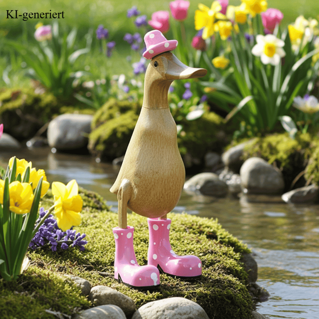Ente aus Bambus mit rosa Stiefeln und Hut in einer Höhe von 25 cm.
Wunderschöne Deko aus Bambuswurzel. Jedes Teil handgefertigt und ein Unikat. Ein Hingucker für Drinnen und Draußen.
Zudem stehen die Enten aus Bambus für Familie, Treue & Liebe und Holz für Wachstum. So macht es sie dadurch auch zu einem bedeutungsvollen Geschenk für einen lieben Menschen.
Ente mit Stiefeln + Hut / rosa
Farbe: natur / rosa
Material: Bambus, Holz
Maße: Höhe 25 cm
Ursprung: Indonesien