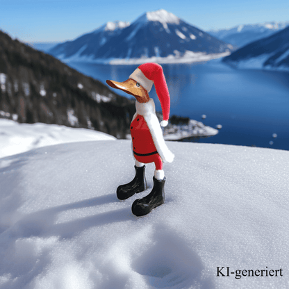 Bambusente Weihnachtsmann aus Bambus ca. 25 cm mit Mütze.
Jedes Teil handgefertigt und ein Unikat. Ein Deko Hingucker für Drinnen und Draußen. Zudem stehen die Enten aus Bambus für Familie, Treue & Liebe und Holz für Wachstum. So macht es sie dadurch auch zu einem bedeutungsvollen Geschenk für einen lieben Menschen.
Maße: H ca. 25 cm
Material: Bambus, Holz, Filz
Farbe: rot, schwarz, weiß
Ursprung: Indonesien
